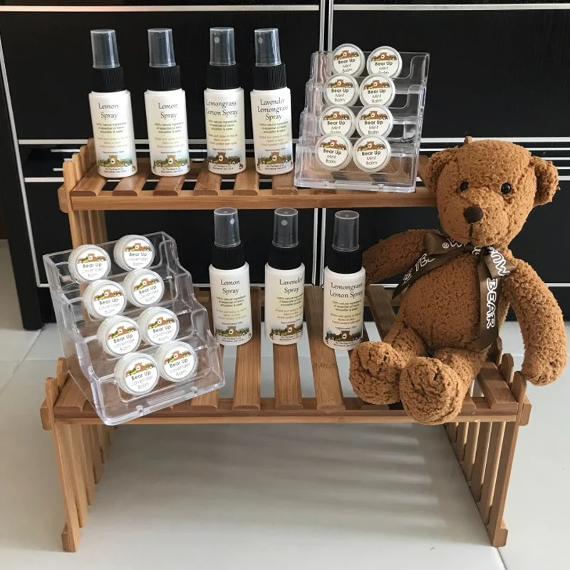 Assembled Wooden Desktop Storage Rack Home Office Plants 